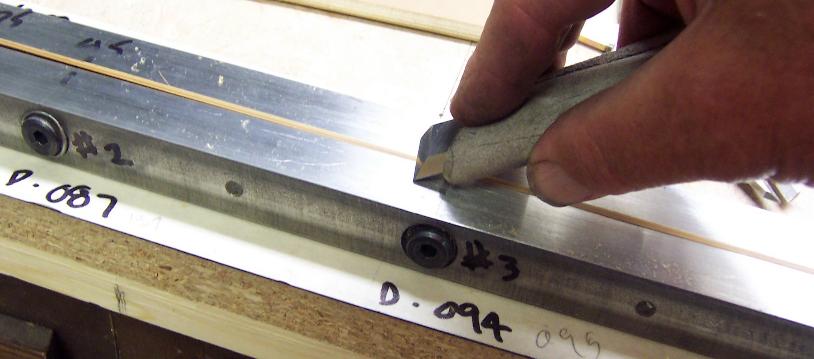 working a strip to final dimension