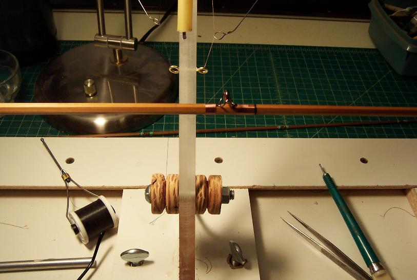 wrapping the guides with silk